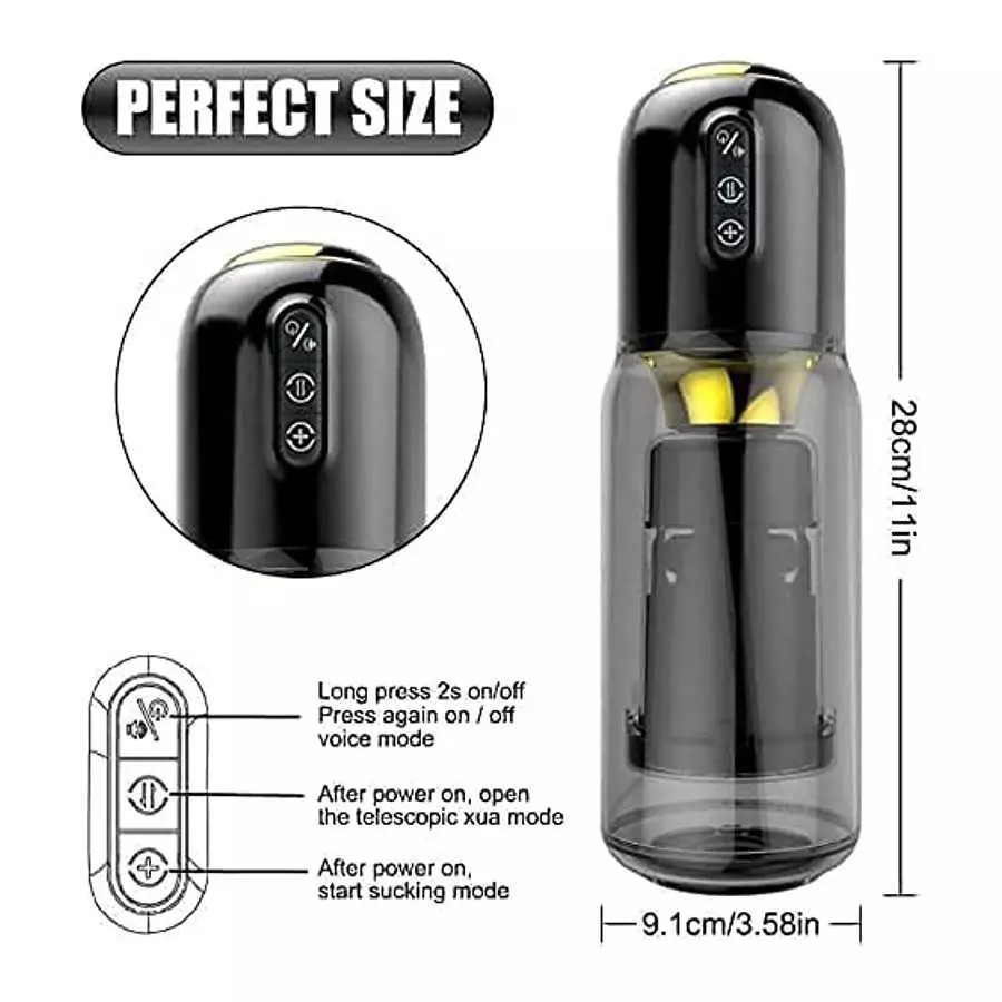 Male masturbators, Men's Hoodies Toy with 7 Powerful Thrusting Rotating Modes for Penis Stimulation, Electric Pocket Pussy Vagin