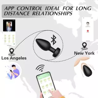 Anal Toys Vibrating Anal Plug - App Phone Controlled Vibrator 9 Classic Vibrating Modes Vibrating Butt Plug for Her and Him, Pro