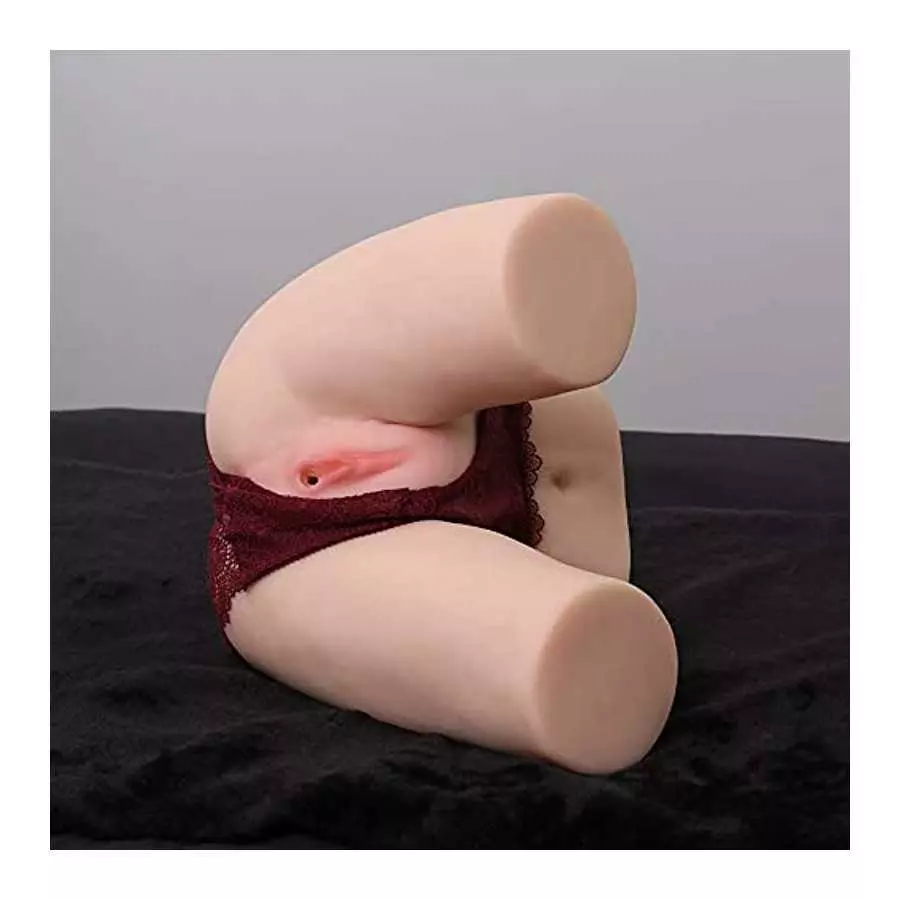ALJ 3D Sex Doll Pussy Ass for Men Masturbation Portable Pocket Pussy with Mini Butt Male Masturbator with Vagina and Anal Stroke