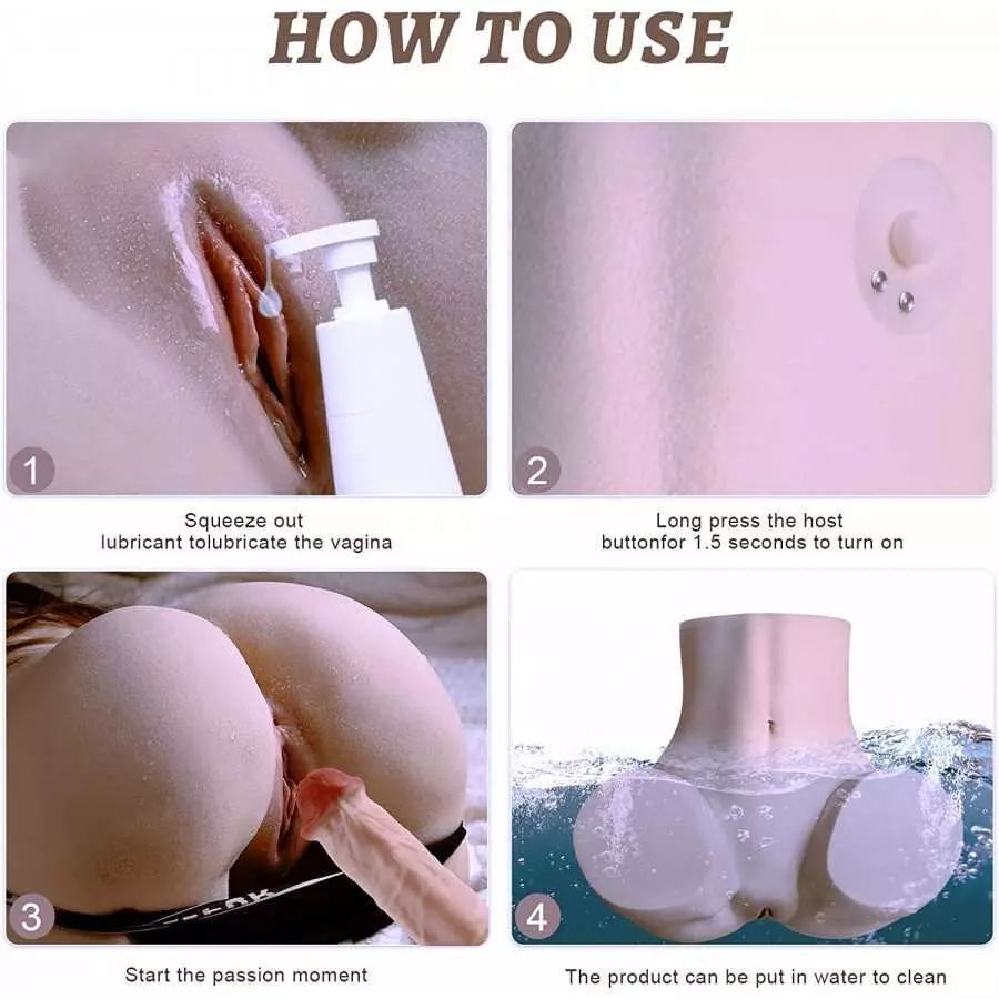 21LB Sex Doll for Men with Super Soft Gel Breasts Big Boobs and Realistic Pussy Ass for Vaginal Anal Breast Sex, Female Torso Ad