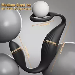 Flexible & Wearable Prostate Massager Male Anal Vibrator Sex Toys for Men - Couples Remote Control Vibrators with Silicone Cock 