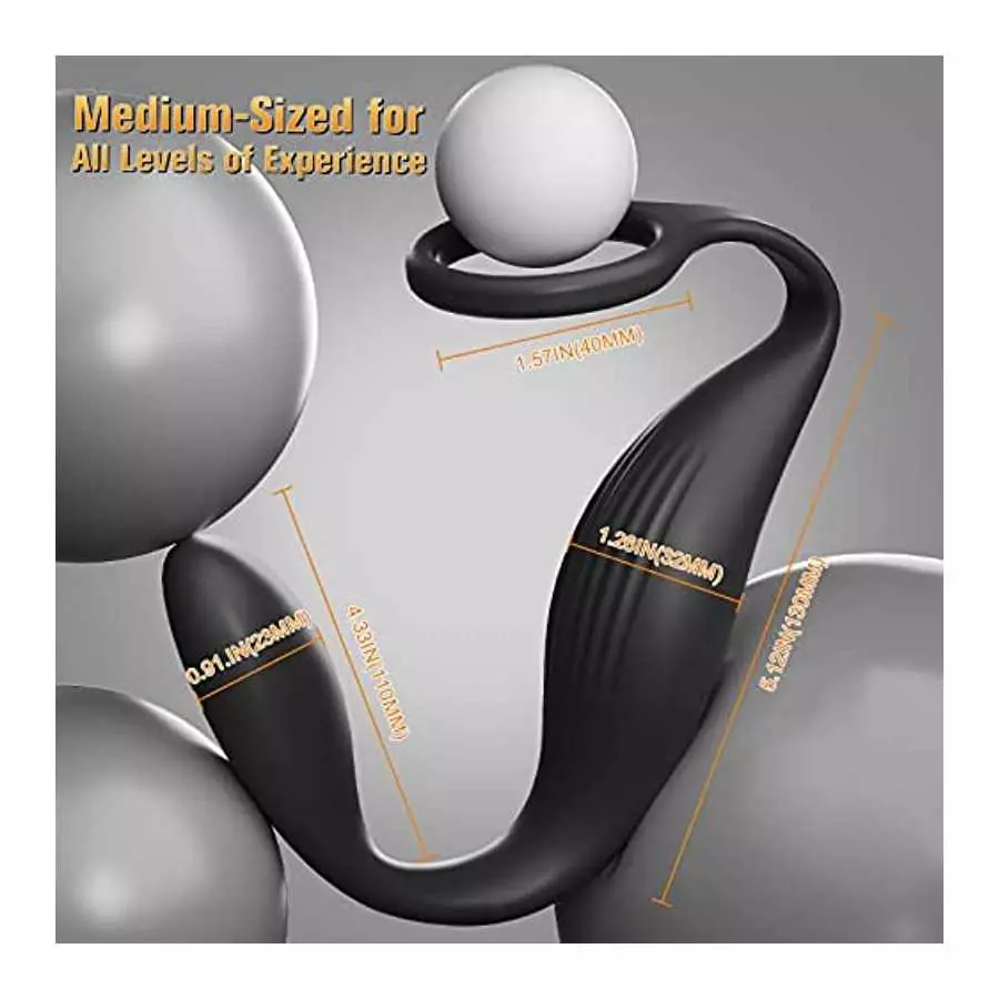 Flexible & Wearable Prostate Massager Male Anal Vibrator Sex Toys for Men - Couples Remote Control Vibrators with Silicone Cock 