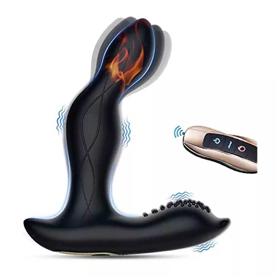Prostate Massager, Selver Anal Vibrator with 10 Wagging & Vibration Modes, Heating Anal Toy Butt Plug with Remote Control, Vibra Prostate Massager, Selver Anal Vibrator with 10 Wagging & Vibration Modes, Heating Anal Toy Butt Plug with Remote Control, Vibra