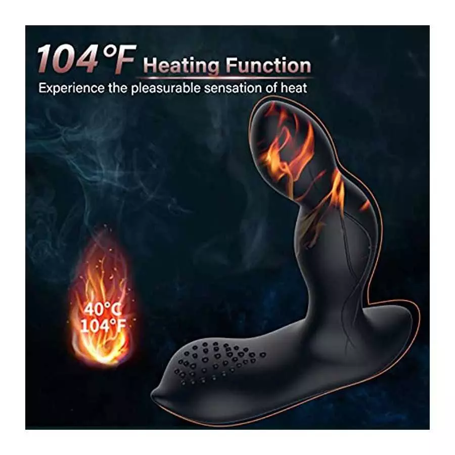 Prostate Massager, Selver Anal Vibrator with 10 Wagging & Vibration Modes, Heating Anal Toy Butt Plug with Remote Control, Vibra