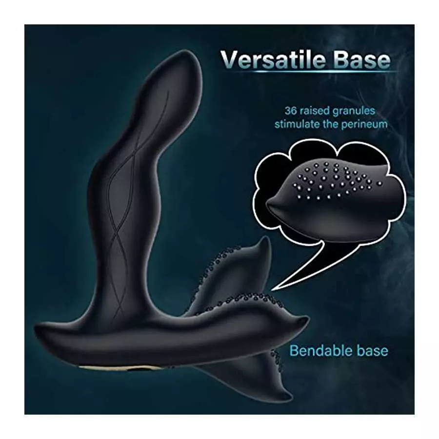 Prostate Massager, Selver Anal Vibrator with 10 Wagging & Vibration Modes, Heating Anal Toy Butt Plug with Remote Control, Vibra