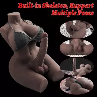 Shemale Sex Doll Torso Realistic Dildo Breasts and Anal Lifelike Transsexual Love Dolls Hugh Penis Silicone Breast Anal Testicle