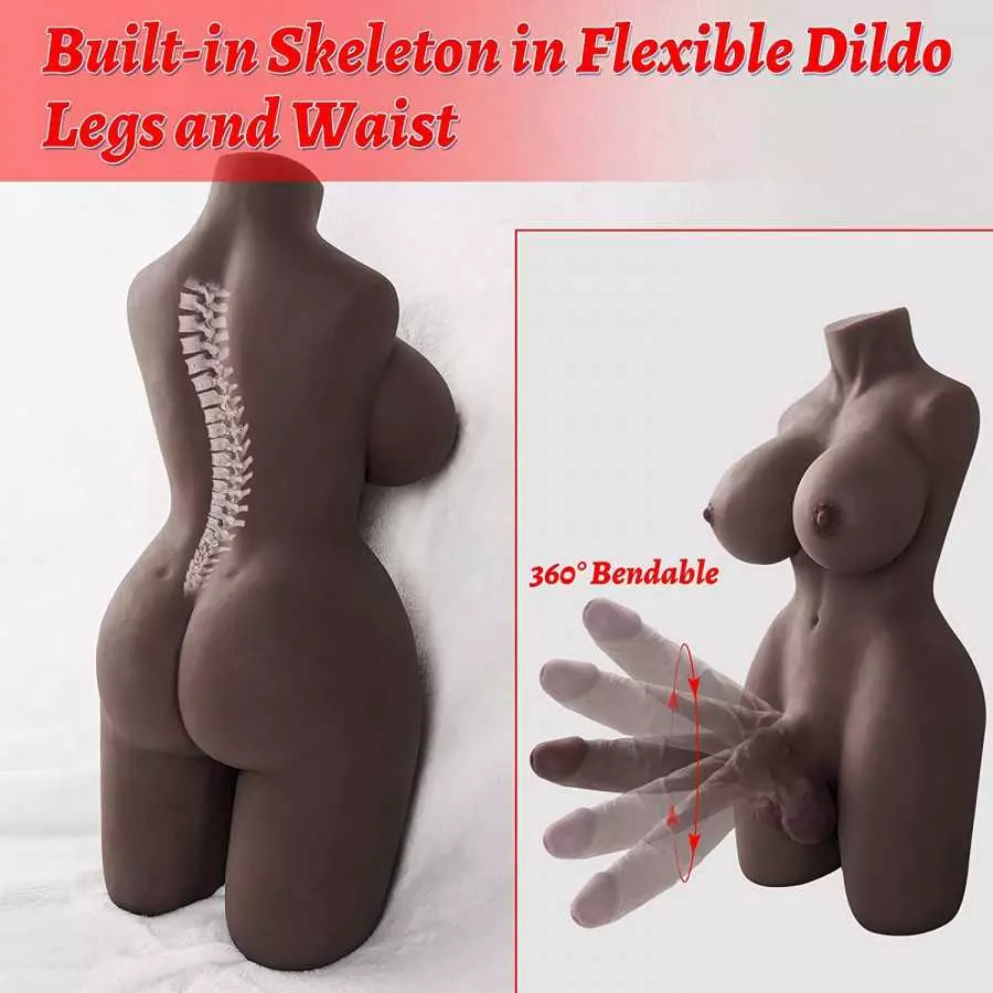 Shemale Sex Doll Torso Realistic Dildo Breasts and Anal Lifelike Transsexual Love Dolls Hugh Penis Silicone Breast Anal Testicle