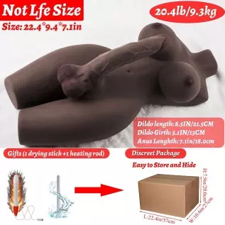 Shemale Sex Doll Torso Realistic Dildo Breasts and Anal Lifelike Transsexual Love Dolls Hugh Penis Silicone Breast Anal Testicle