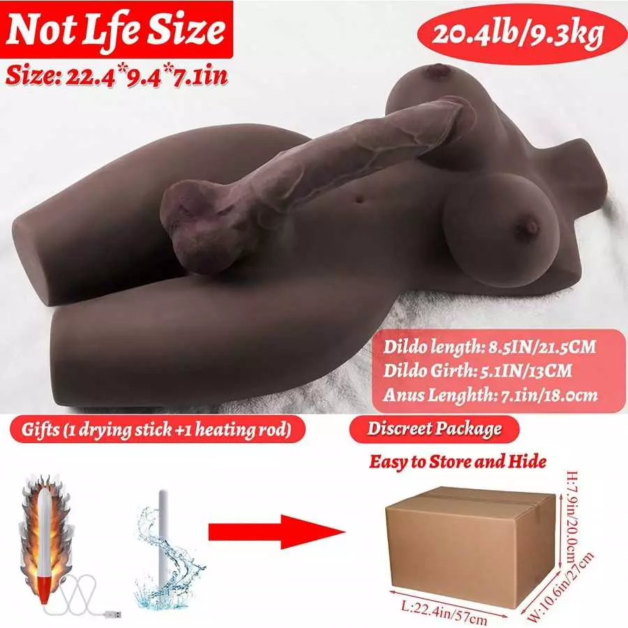 Shemale Sex Doll Torso Realistic Dildo Breasts and Anal Lifelike Transsexual Love Dolls Hugh Penis Silicone Breast Anal Testicle