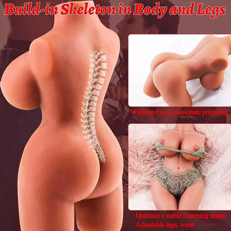 7lb Male Masturbator Sex Doll for Men, Female Sex Dolls Torso with Realistic Big Boobs Vagina Anus, Pocket Pussy Love Doll Torso