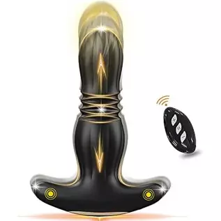 Fastest-Ever Thrusting Vibrating Butt Plug Anal Plug Toy Vibrator, ZCSOUYA Prostate Massager Stimulator Anal Dildo Trainer, Adul