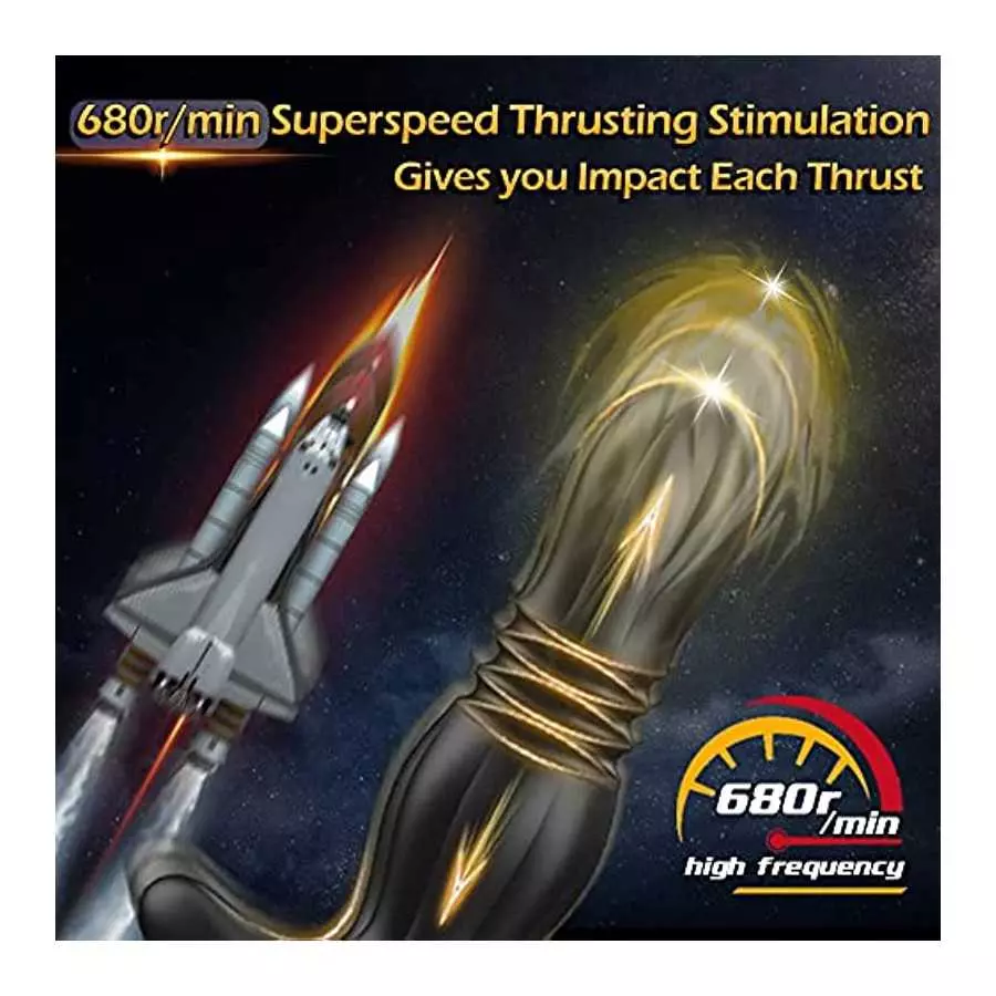 Fastest-Ever Thrusting Vibrating Butt Plug Anal Plug Toy Vibrator, ZCSOUYA Prostate Massager Stimulator Anal Dildo Trainer, Adul