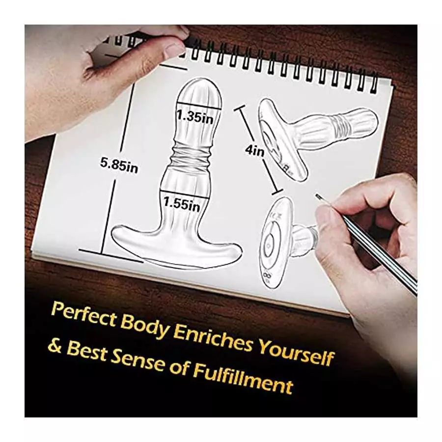 Fastest-Ever Thrusting Vibrating Butt Plug Anal Plug Toy Vibrator, ZCSOUYA Prostate Massager Stimulator Anal Dildo Trainer, Adul