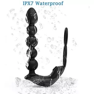 UTIMI Butt Plug Anal Sex Toys with Penis Ring & Anal Bead Rechargeable Vibrator Waterproof Prostate Massager, Ejaculation Enhanc UTIMI Butt Plug Anal Sex Toys with Penis Ring & Anal Bead Rechargeable Vibrator Waterproof Prostate Massager, Ejaculation Enhanc