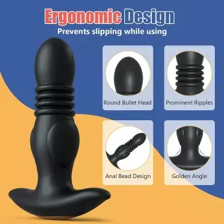 Ultrafast Thrusting Anal Plug Vibrator - Vibrating Butt Plug with App & Remote Control, Adult Male Sex Toys & Games for Womens M Ultrafast Thrusting Anal Plug Vibrator - Vibrating Butt Plug with App & Remote Control, Adult Male Sex Toys & Games for Womens M