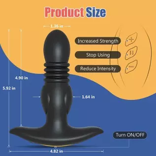 Ultrafast Thrusting Anal Plug Vibrator - Vibrating Butt Plug with App & Remote Control, Adult Male Sex Toys & Games for Womens M Ultrafast Thrusting Anal Plug Vibrator - Vibrating Butt Plug with App & Remote Control, Adult Male Sex Toys & Games for Womens M