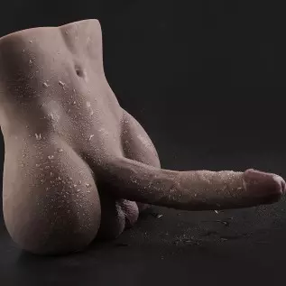 Brown Male Sex Doll with Flexible Dildo Realistic Sex Huge Cock, Men Sex Dolls for Women Tight Anal Hole 8in Cock for Female Mas