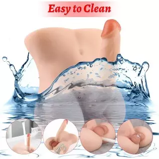 Brown Male Sex Doll with Flexible Dildo Realistic Sex Huge Cock, Men Sex Dolls for Women Tight Anal Hole 8in Cock for Female Mas