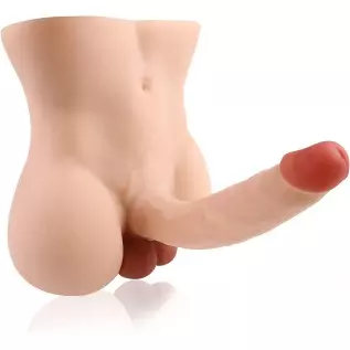 Brown Male Sex Doll with Flexible Dildo Realistic Sex Huge Cock, Men Sex Dolls for Women Tight Anal Hole 8in Cock for Female Mas
