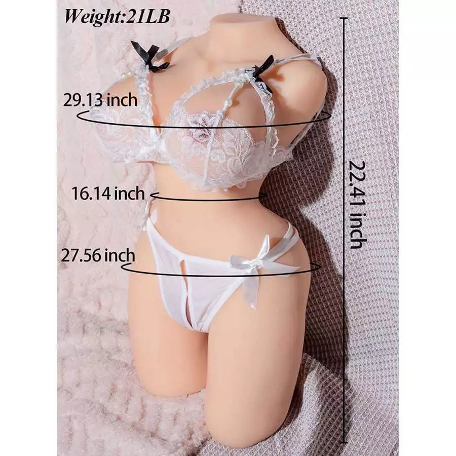 32LB Life Size Sex Doll Male Masturbator with Big Butt & Big Boobs, Realistic Sex Dolls Female Body Torso Love Dolls with Lifeli
