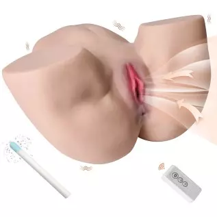 13LB Vibrating Sex Doll Torso for Men Pleasure, Realistic Pocket Sex Toys for Vagina Anal Sex Masturbation, Sucking Male Stroker