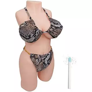 17 LB Sex Doll Male Masturbator Female Torso Sex Toy with Realistic Breast Tight Vagina and Anal Pocket Pussy Life Size Silicone