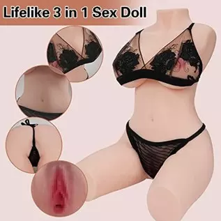17 LB Sex Doll Male Masturbator Female Torso Sex Toy with Realistic Breast Tight Vagina and Anal Pocket Pussy Life Size Silicone