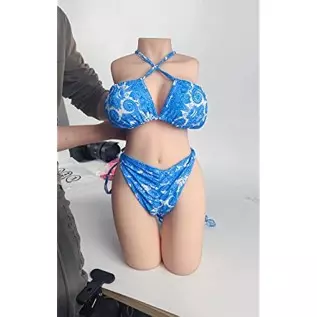 17 LB Sex Doll Male Masturbator Female Torso Sex Toy with Realistic Breast Tight Vagina and Anal Pocket Pussy Life Size Silicone