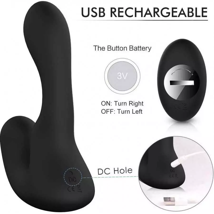 PHANXY Wave-Motion Vibrating Prostate Massager Remote Controlled 9 Speeds G-Spot Vibrator Anal Sex Toy for Men, Women and Couple