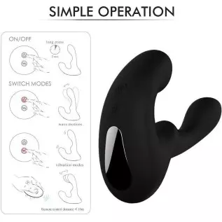 PHANXY Wave-Motion Vibrating Prostate Massager Remote Controlled 9 Speeds G-Spot Vibrator Anal Sex Toy for Men, Women and Couple PHANXY Wave-Motion Vibrating Prostate Massager Remote Controlled 9 Speeds G-Spot Vibrator Anal Sex Toy for Men, Women and Couple
