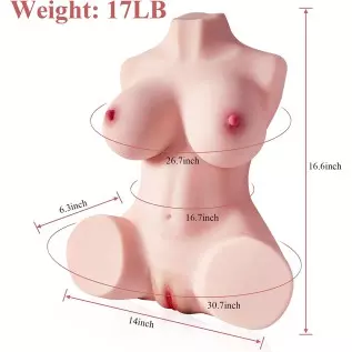 Sex Doll Male Masturbator Stroker Pocket Pussy Ass Sex Toys for Men, 3 in 1 Sex Dolls Torso Adult Toys Love Doll with Vagina Ana