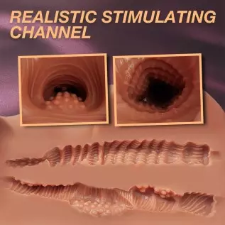 Male Masturbator Sex Doll with Torso and Big Boobs,Brown-Skin Pussy Ass Masturbator Toy for Vagina Anal Breast Play, Realistic S Male Masturbator Sex Doll with Torso and Big Boobs,Brown-Skin Pussy Ass Masturbator Toy for Vagina Anal Breast Play, Realistic S