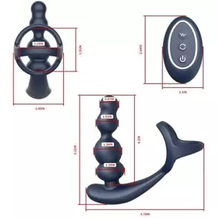 Three 360°Rotating&10 Vibrating Anal Plug,Dual Motor Prostate Massager Anal Vibrator with Soft Cock Ring for Men Women,Wearable Three 360°Rotating&10 Vibrating Anal Plug,Dual Motor Prostate Massager Anal Vibrator with Soft Cock Ring for Men Women,Wearable