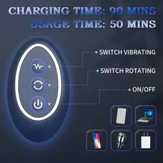 Three 360°Rotating&10 Vibrating Anal Plug,Dual Motor Prostate Massager Anal Vibrator with Soft Cock Ring for Men Women,Wearable Three 360°Rotating&10 Vibrating Anal Plug,Dual Motor Prostate Massager Anal Vibrator with Soft Cock Ring for Men Women,Wearable