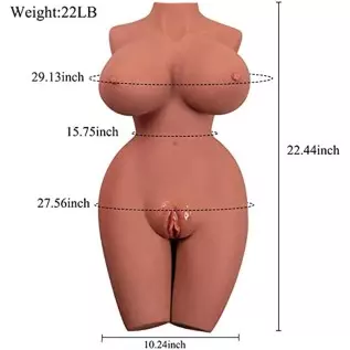 22LB Sex Doll for Men Male Masturbator Toy with Big Boobs Vaginal & Anal, Lifelike Female Body Torso Sexy Dolls, 3D Realistic Lo