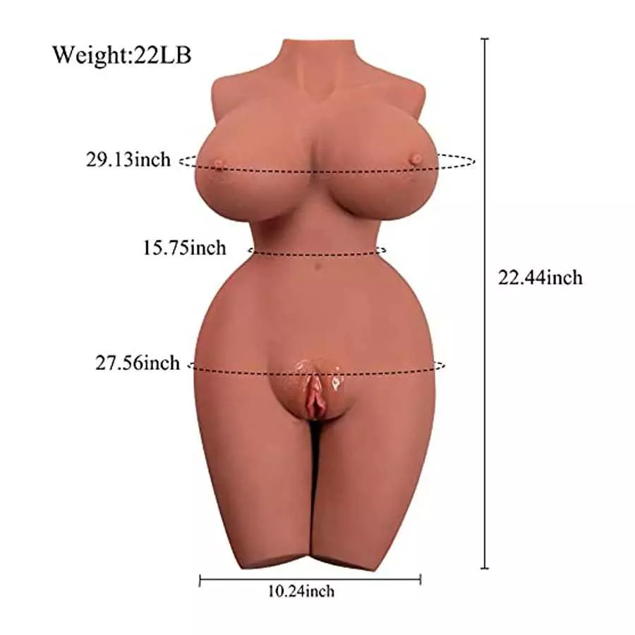 22LB Sex Doll for Men Male Masturbator Toy with Big Boobs Vaginal & Anal, Lifelike Female Body Torso Sexy Dolls, 3D Realistic Lo