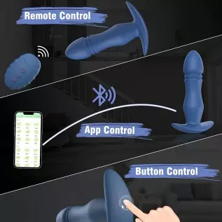 Thrusting & Vibrating Anal Butt Plug Anal Vibrator Prostate Massager Adult Anal Sex Toys for Men Women, Thrusting Anal Dildo P G Thrusting & Vibrating Anal Butt Plug Anal Vibrator Prostate Massager Adult Anal Sex Toys for Men Women, Thrusting Anal Dildo P G