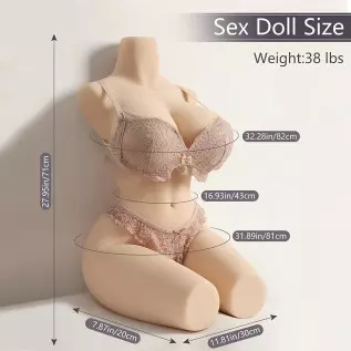 38LB Sex Doll Male Masturbation for Men Full Size Female Torso Love Doll Lifelike with Big Boobs Butt Life Size Sex Doll Adult L