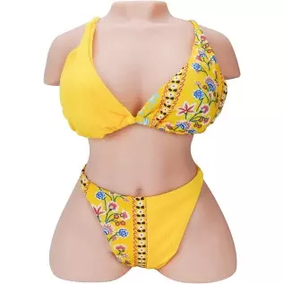 17 LB Sex Doll Torso Male Masturbator, Pocket Pussy Silicone Doll with Realistic Vagina Anal Big Breasts, Lifelike Female Torso 