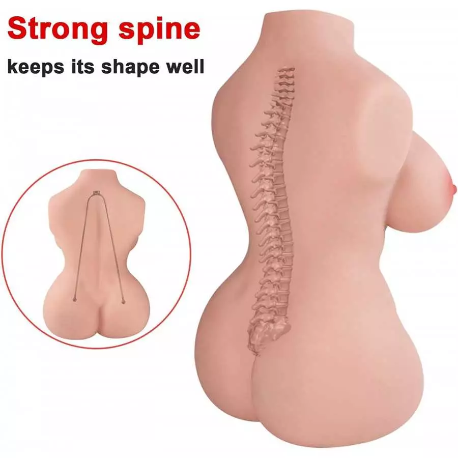 12.2 LB Sex Doll Male Masturbator with Torso, 3 in 1 Realistic Big Boobs Tight Vaginal & Anal for Men Masturbation, 3D Life-Size