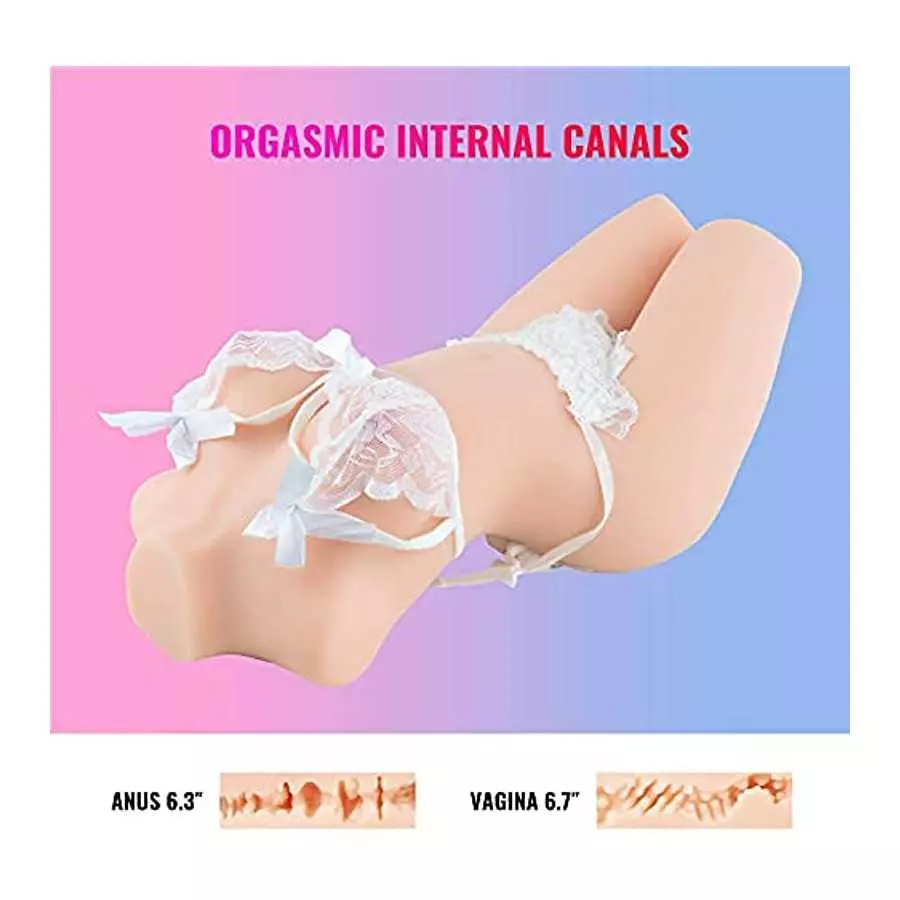 SENSUA Adult Sex Doll Male Masturbator Stroker, 18.7lb Realistic Torso Sex Toy with Pussy Ass Boobs for Breast Vaginal Anal Sex 