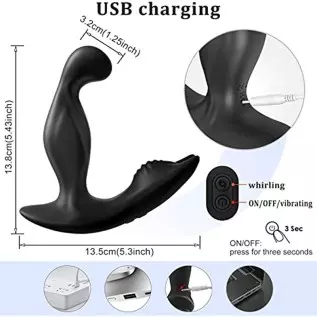 Rotating & Vibrating Anal Vibrator Prostate Massager, App Control Prostate Stimulor Toy with 3 Rotating & 9 Vibrating Butt Plug, Rotating & Vibrating Anal Vibrator Prostate Massager, App Control Prostate Stimulor Toy with 3 Rotating & 9 Vibrating Butt Plug,
