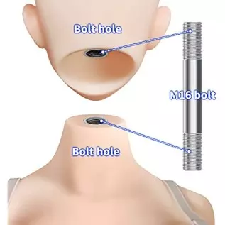 HANIDOLL H3699 Female TPE Silicone Head Figure Sculpt,Beuty Charming Girl Doll Head,M16 Stud Fixed Connection
