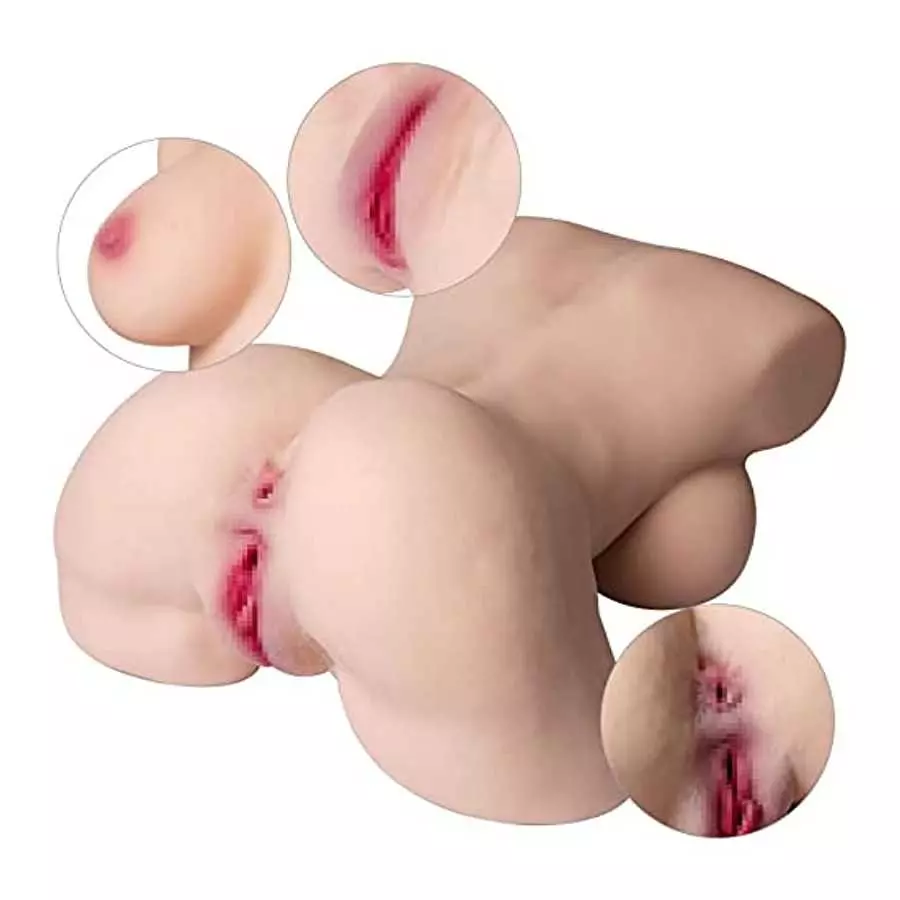 TANTALY 14.3LB Sex Doll Torso Male Masturbator with Realistic Tight Vaginal Anal Opening for Male Masturbation, 3 in 1 Adult Sex