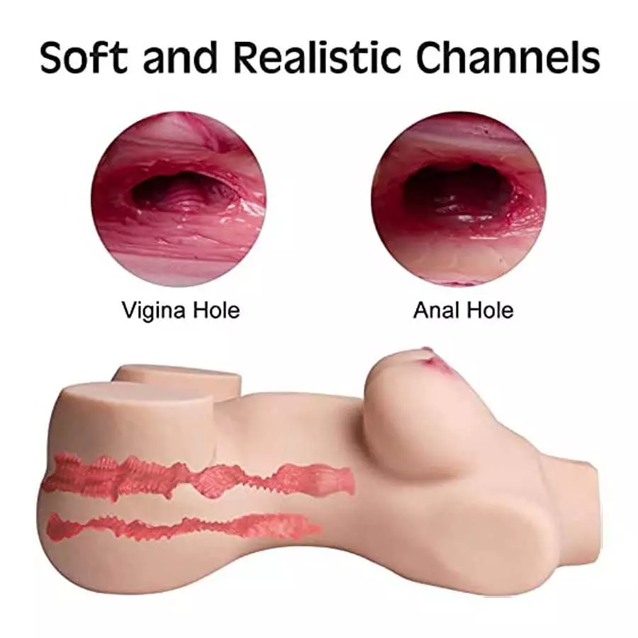 TANTALY 14.3LB Sex Doll Torso Male Masturbator with Realistic Tight Vaginal Anal Opening for Male Masturbation, 3 in 1 Adult Sex