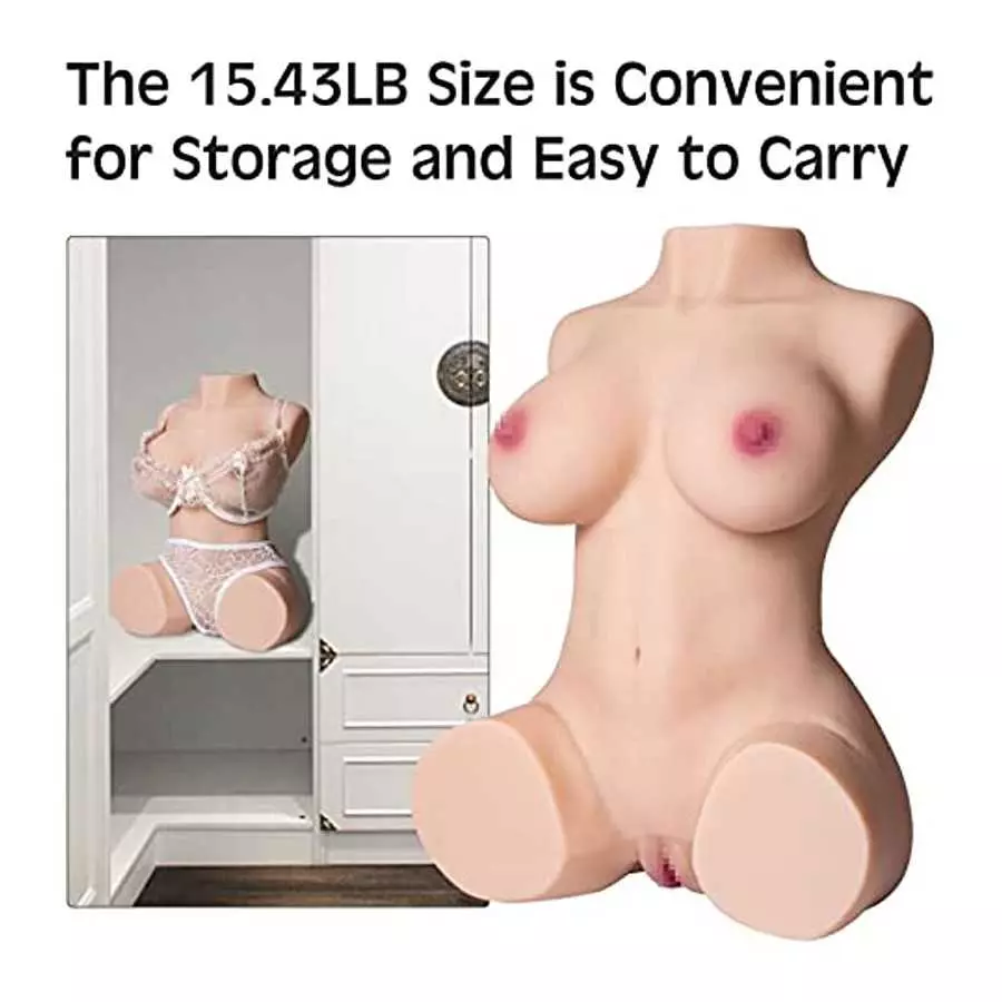 TANTALY 14.3LB Sex Doll Torso Male Masturbator with Realistic Tight Vaginal Anal Opening for Male Masturbation, 3 in 1 Adult Sex