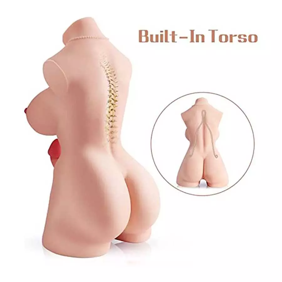 Shemale Sex Doll Torso Sex Toys with Reslistic Dildo Soft Breast Transsexual - Adult Toys Male Masturbators Unisex Anal Sex Stro