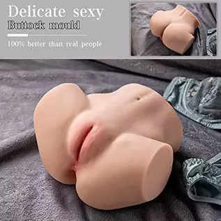 Sex Doll Male Masturbator Pocket Pussy Ass with Virgin Tight, 2 Hole Realistic with Strong Suction Channel, Kingdemer Sex Toy fo
