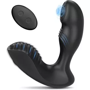 3 in 1 Vibrating Prostate Massager Anal Vibrator with 7 Thump Tapping & Vibration Modes for Men Women, Vibrating Butt Plug Anal 