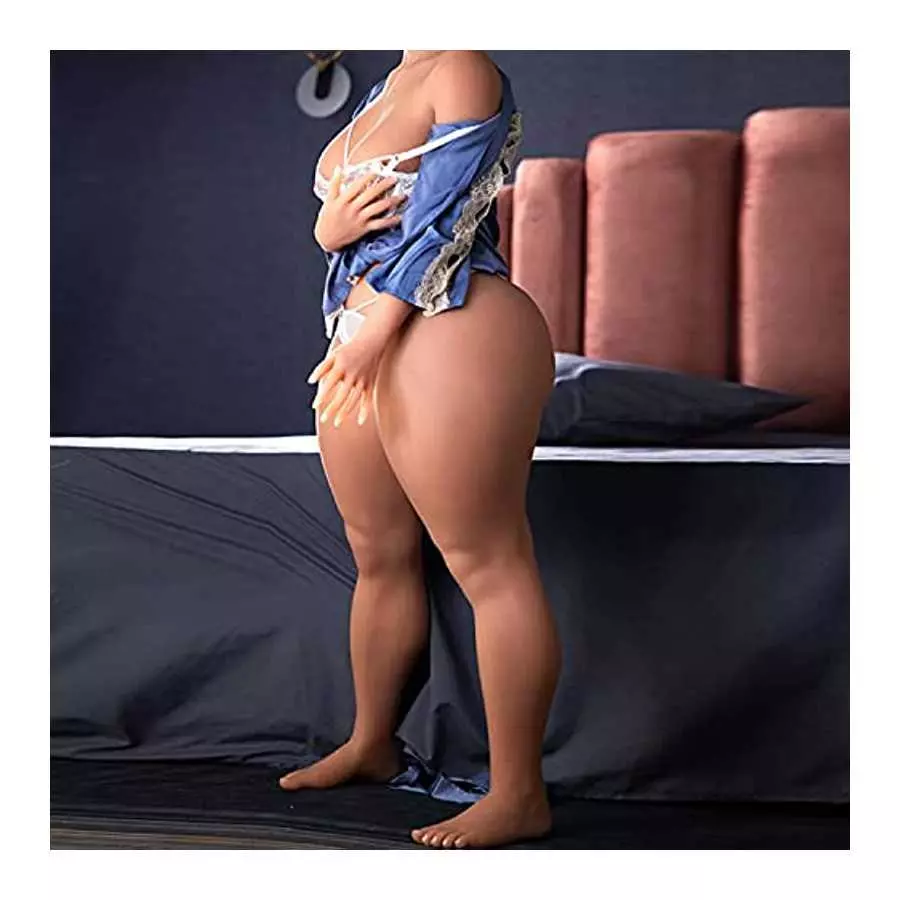 Realistic Sex Doll with Large Chest Fat Butt and Flexible Legs, Tight Vagina Anus Adult Love Doll Solid Male Masturbation Sex To